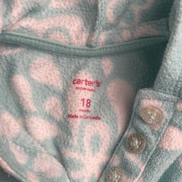 Carter's Pullover Flowy‎ Hoodie Size 18 Month Toddler Girl - Picture 3 of 5